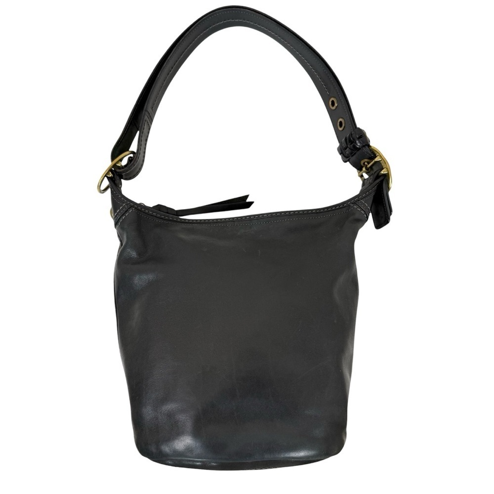 Coach Vintage Bleecker Tattersall Duffle Bucket Bag 11422 Black